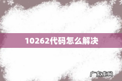 10262代码怎么解决