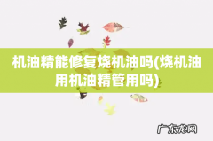 烧机油用机油精管用吗 机油精能修复烧机油吗