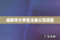 成都市大学生注册公司流程