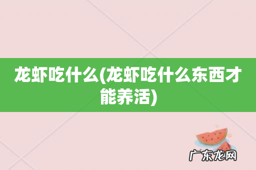 龙虾吃什么东西才能养活 龙虾吃什么