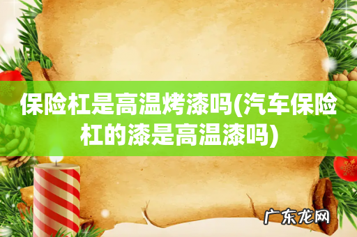 汽车保险杠的漆是高温漆吗 保险杠是高温烤漆吗