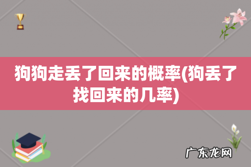 狗丢了找回来的几率 狗狗走丢了回来的概率