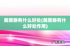 戴貔貅有什么好处作用 戴貔貅有什么好处