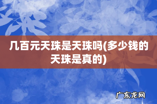 多少钱的天珠是真的 几百元天珠是天珠吗