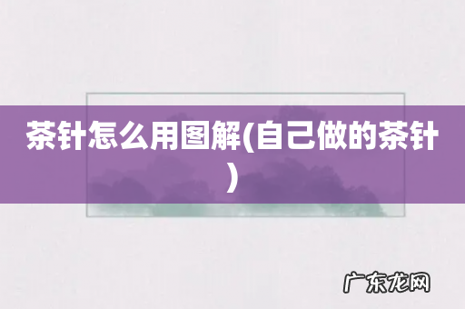 自己做的茶针 茶针怎么用图解