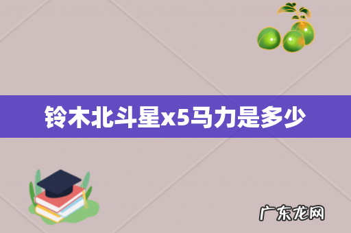 铃木北斗星x5马力是多少