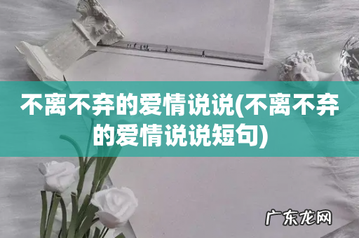 不离不弃的爱情说说短句 不离不弃的爱情说说