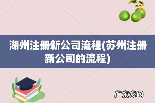 苏州注册新公司的流程 湖州注册新公司流程