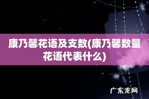 康乃馨数量花语代表什么 康乃馨花语及支数