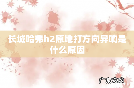 长城哈弗h2原地打方向异响是什么原因