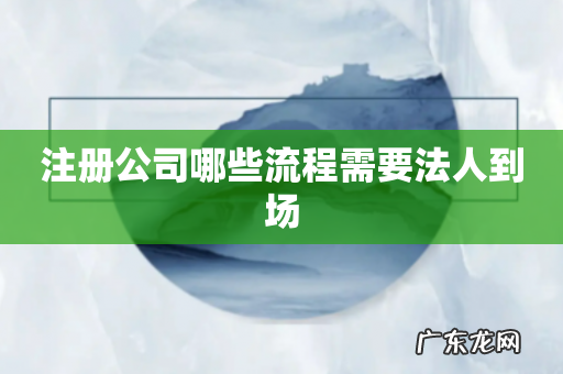 注册公司哪些流程需要法人到场