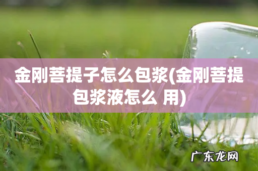 金刚菩提包浆液怎么 用 金刚菩提子怎么包浆