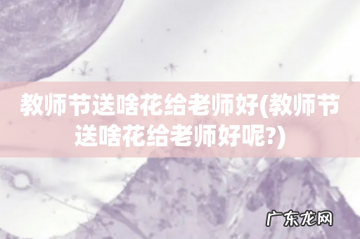 教师节送啥花给老师好呢? 教师节送啥花给老师好