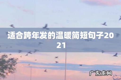 适合跨年发的温暖简短句子2021