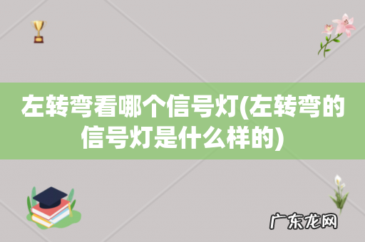 左转弯的信号灯是什么样的 左转弯看哪个信号灯