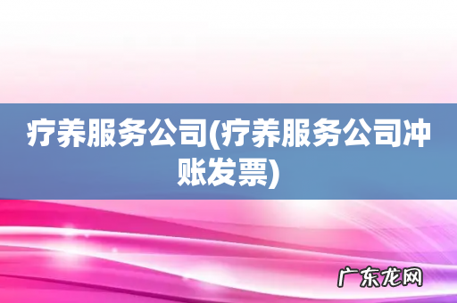 疗养服务公司冲账发票 疗养服务公司