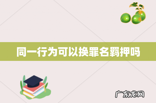 同一行为可以换罪名羁押吗