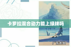 卡罗拉混合动力能上绿牌吗