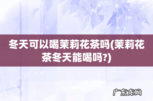 茉莉花茶冬天能喝吗? 冬天可以喝茉莉花茶吗