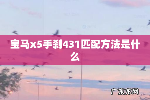 宝马x5手刹431匹配方法是什么
