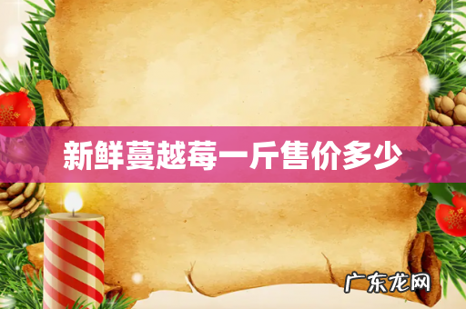 新鲜蔓越莓一斤售价多少