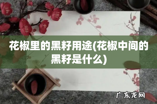 花椒中间的黑籽是什么 花椒里的黑籽用途