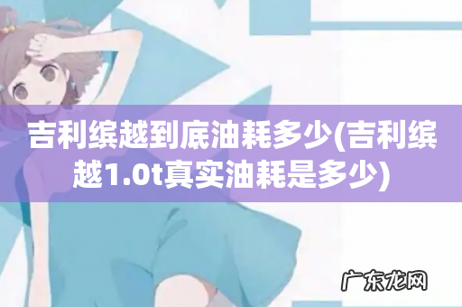 吉利缤越1.0t真实油耗是多少 吉利缤越到底油耗多少