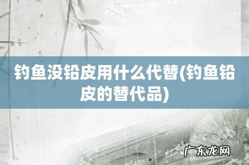 钓鱼铅皮的替代品 钓鱼没铅皮用什么代替