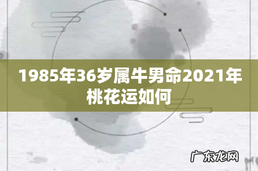 1985年36岁属牛男命2021年桃花运如何