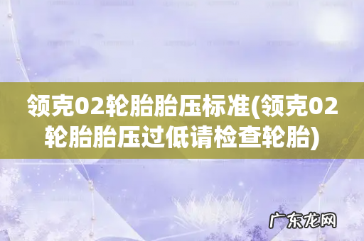 领克02轮胎胎压过低请检查轮胎 领克02轮胎胎压标准