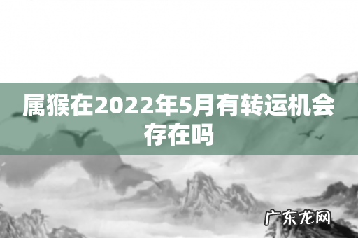 属猴在2022年5月有转运机会存在吗