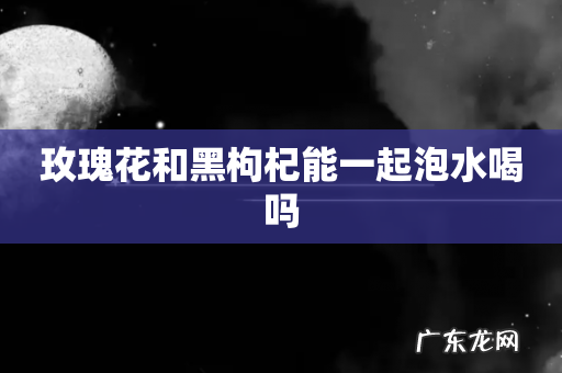 玫瑰花和黑枸杞能一起泡水喝吗
