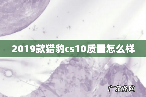 2019款猎豹cs10质量怎么样