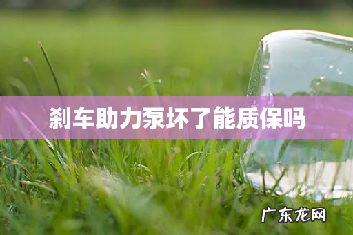 刹车助力泵坏了能质保吗