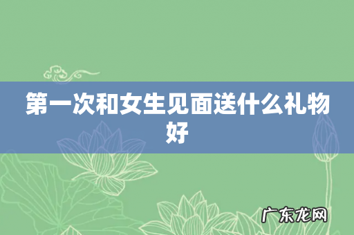 第一次和女生见面送什么礼物好