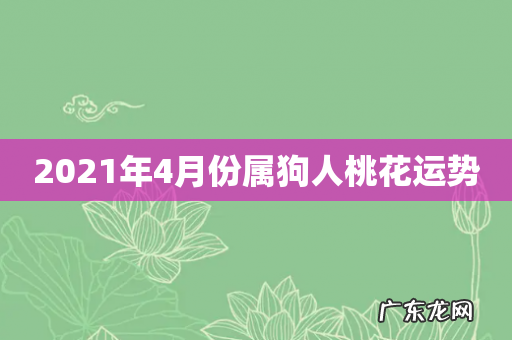 2021年4月份属狗人桃花运势
