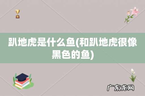 和趴地虎很像黑色的鱼 趴地虎是什么鱼