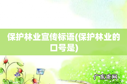 保护林业的口号是 保护林业宣传标语