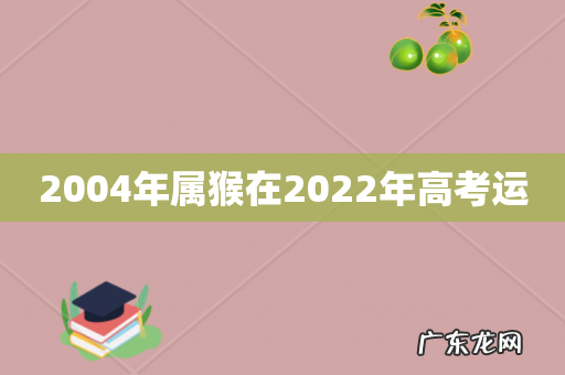 2004年属猴在2022年高考运