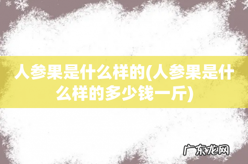 人参果是什么样的多少钱一斤 人参果是什么样的