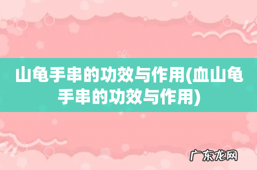血山龟手串的功效与作用 山龟手串的功效与作用
