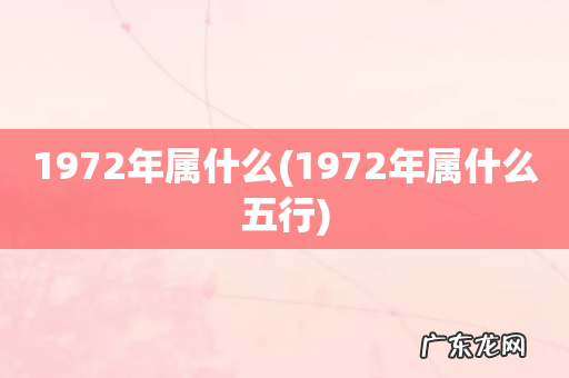 1972年属什么五行 1972年属什么