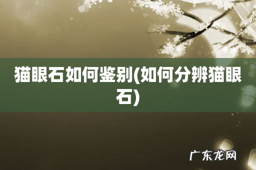 如何分辨猫眼石 猫眼石如何鉴别