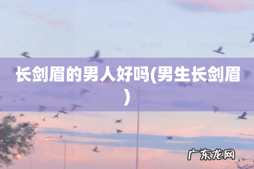 男生长剑眉 长剑眉的男人好吗