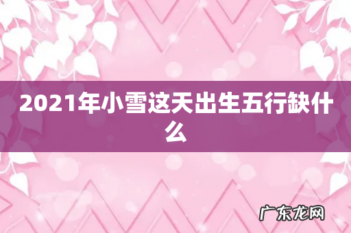 2021年小雪这天出生五行缺什么