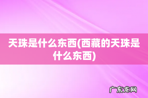 西藏的天珠是什么东西 天珠是什么东西