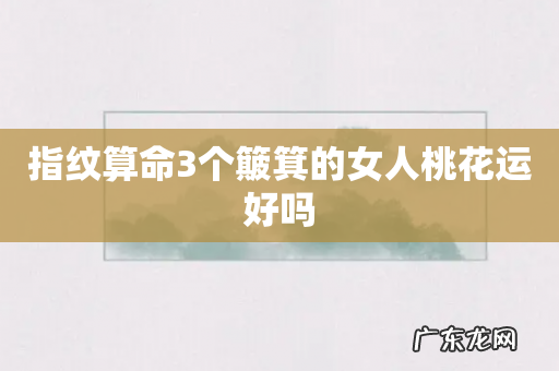 指纹算命3个簸箕的女人桃花运好吗