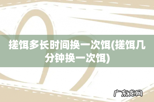 搓饵几分钟换一次饵 搓饵多长时间换一次饵