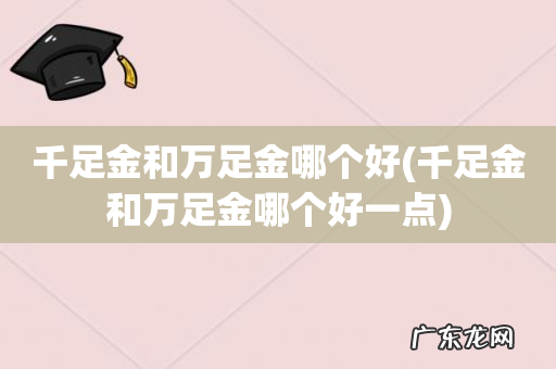 千足金和万足金哪个好一点 千足金和万足金哪个好
