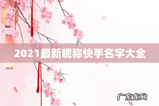 2021最新昵称快手名字大全